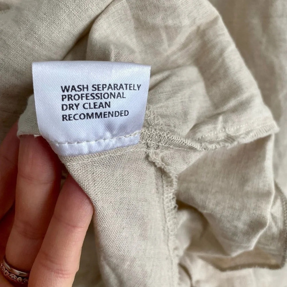 NWT Lost In Lunar Linen Mila Oversized Longsleeve Ruffle Flowy Coastal Top XS - Picture 9 of 11